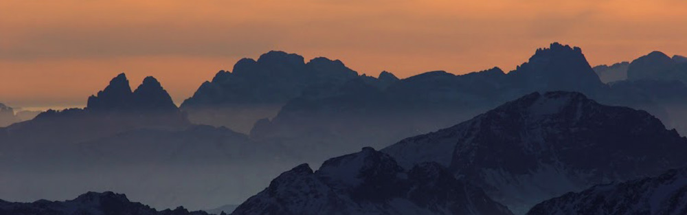 Gebirge im Sonnenuntergang am Mölltaler Gletscher