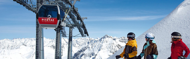 Gondel auf dem Pitztaler Gletscher