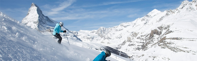 Skigebiet am Zermatt Gletscher