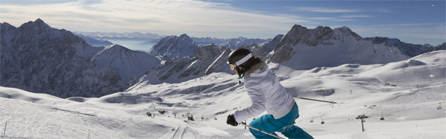 Skifahren auf der Zugspitze