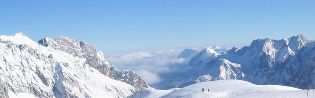 Panorama des Zugspitze Gletschers in Deutschland